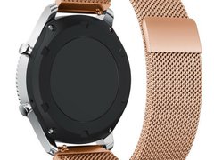 Curea ceas Smartwatch Samsung Galaxy Watch 46mm, Samsung Watch Gear S3, Rose Gold Milanese Loop, iUn